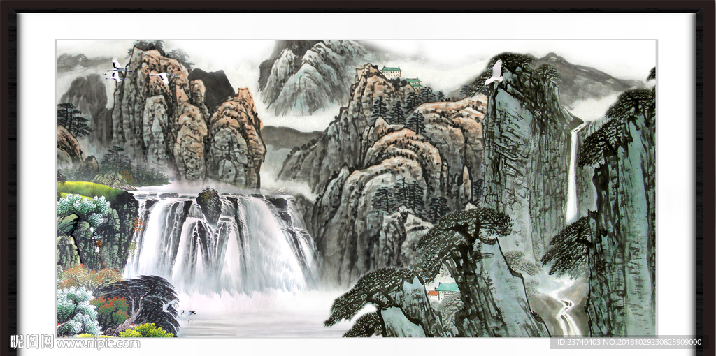 山水国画 巨幅山水