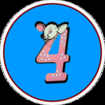 卡通数字4