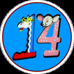 卡通数字14