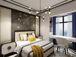 新中式家居客卧装修效果图