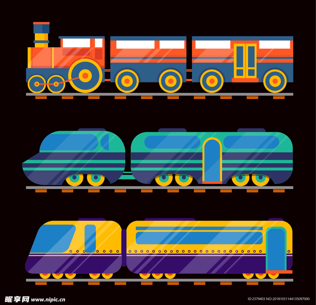 卡通蒸汽火车矢量图,火车,蒸汽