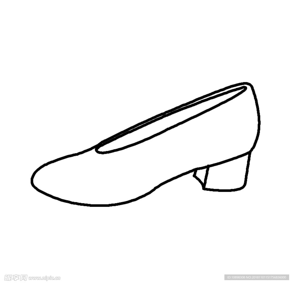 单鞋 图标 线条 ICON