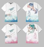 矢量泼墨渲染男女创意班服