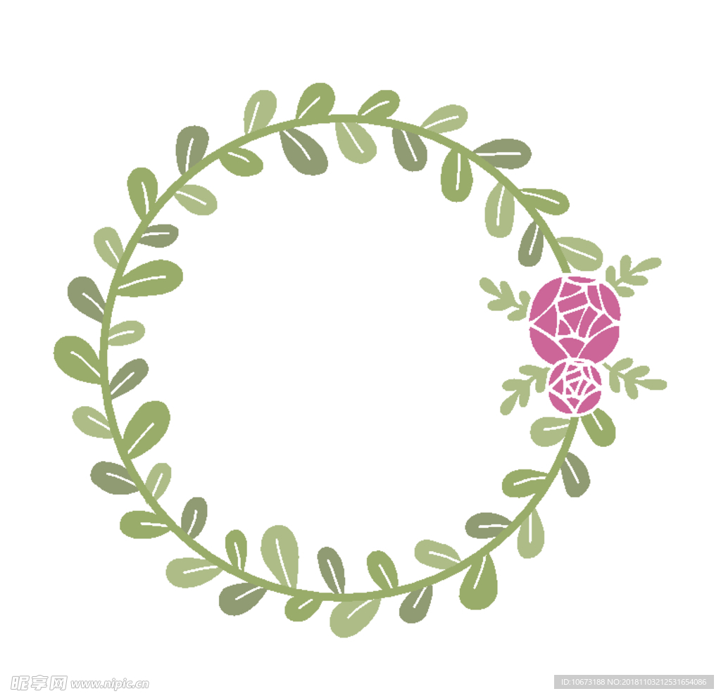 矢量花环
