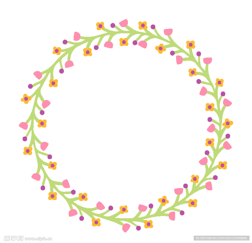 矢量花环