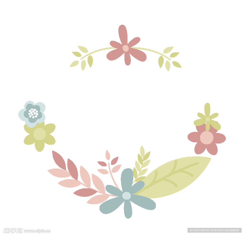 矢量花环