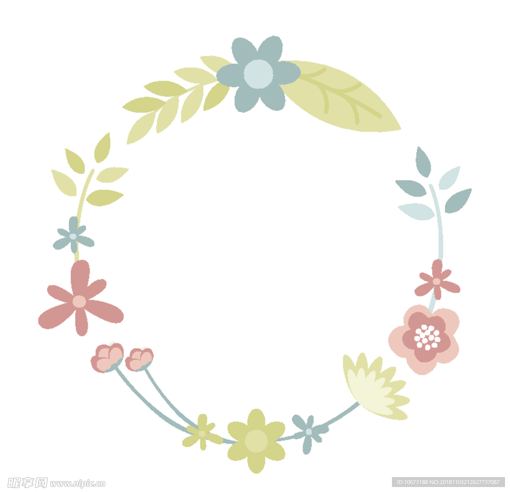 矢量花环
