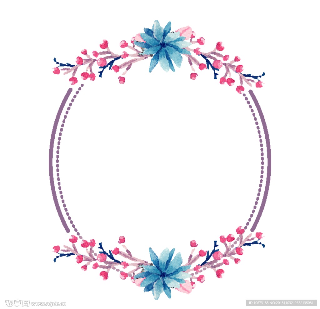 矢量花环