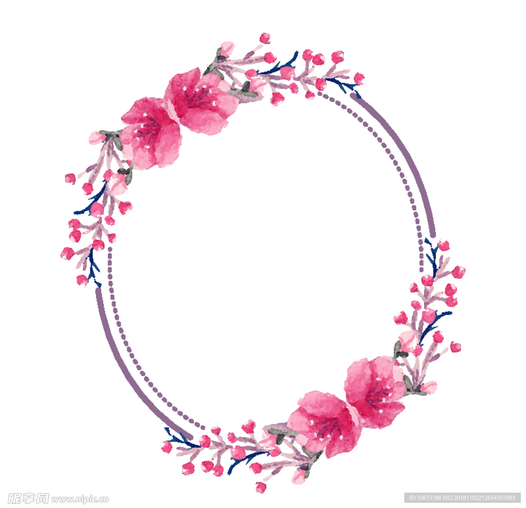矢量花环