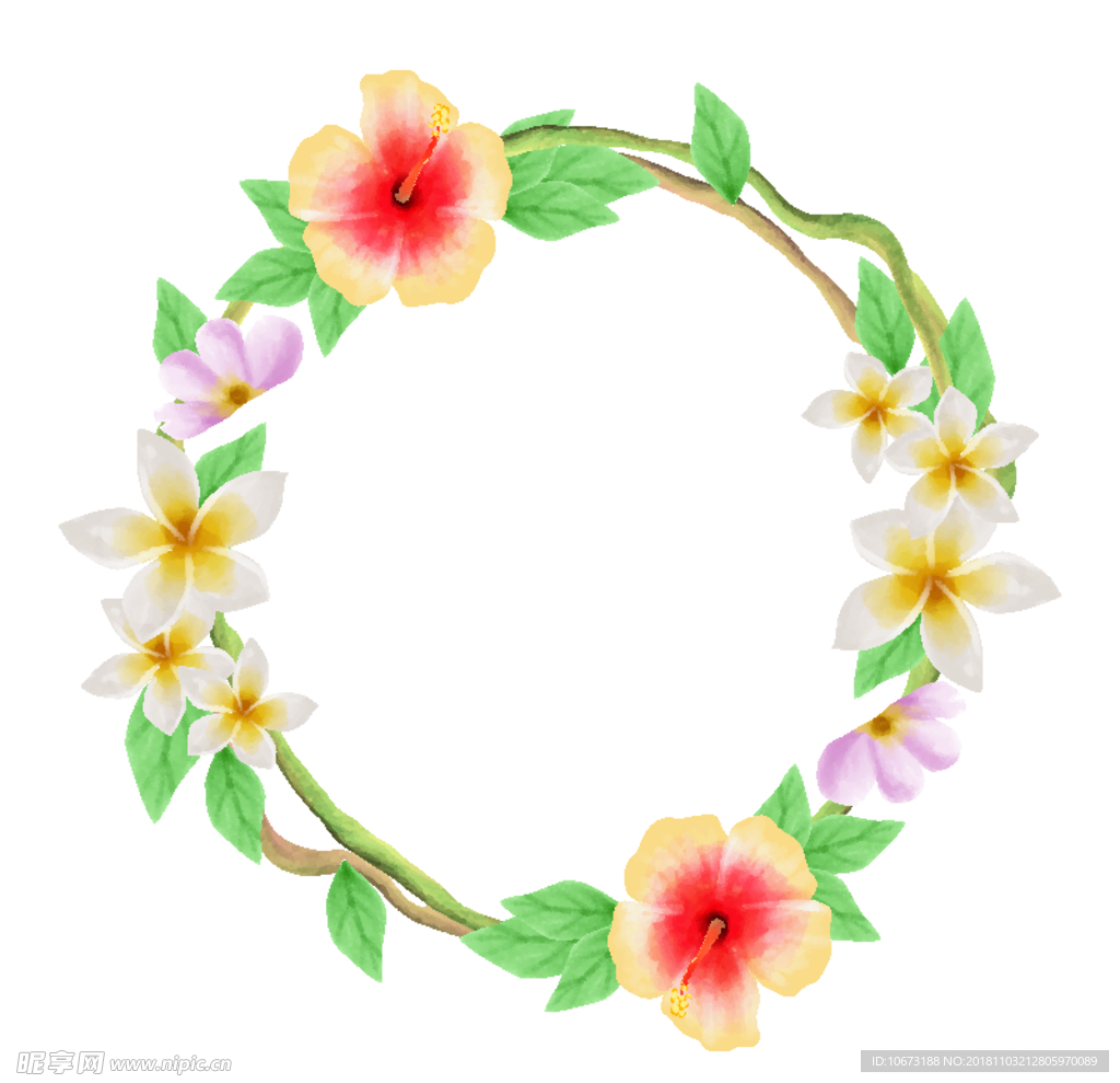 矢量花环