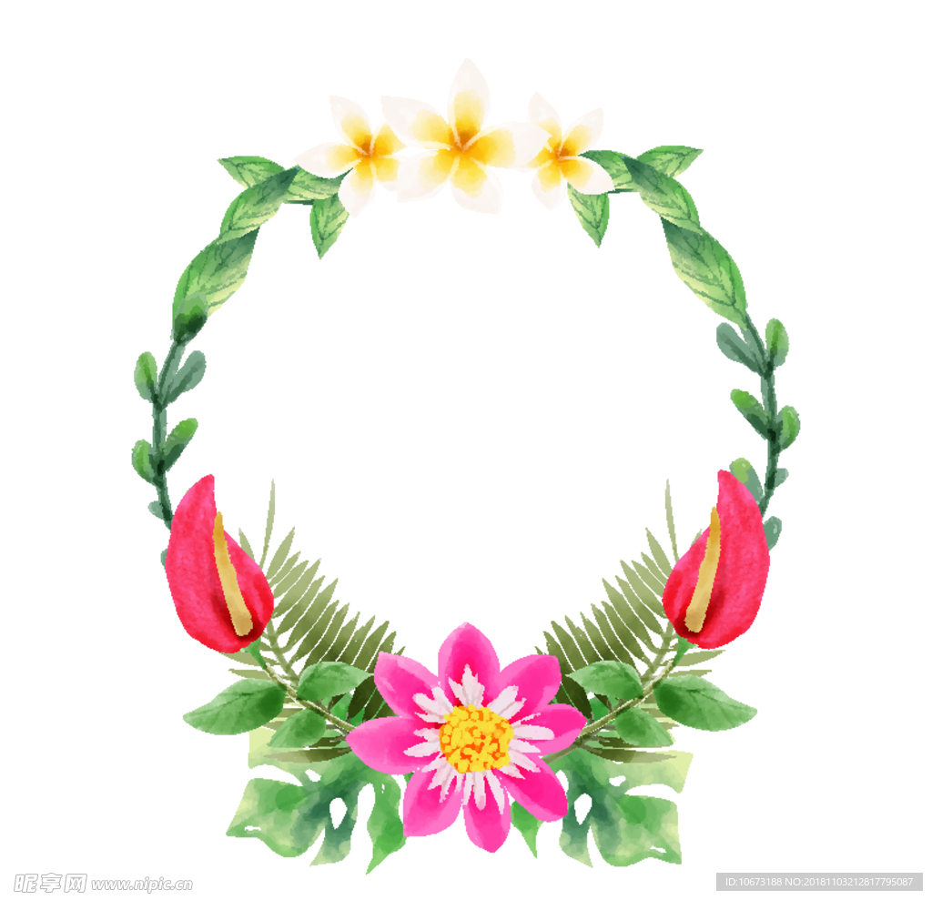 矢量花环
