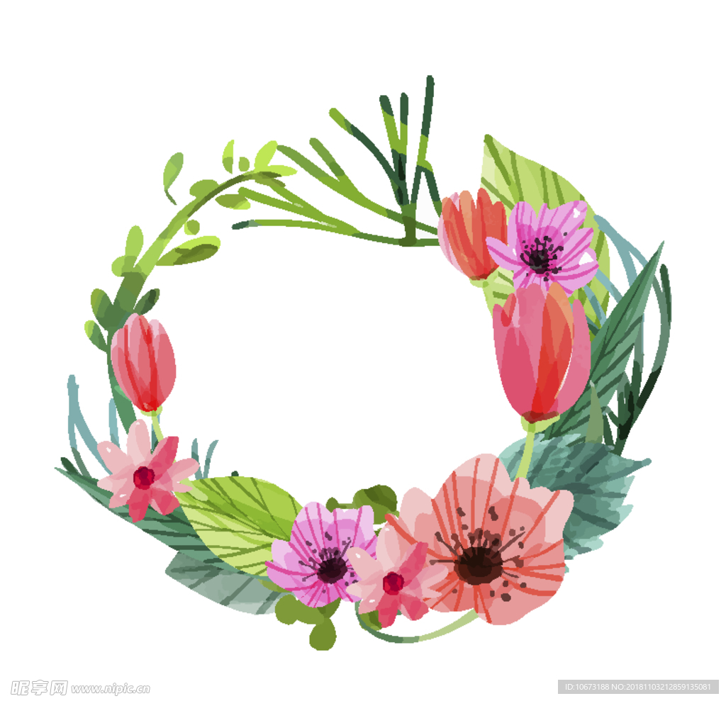 矢量花环