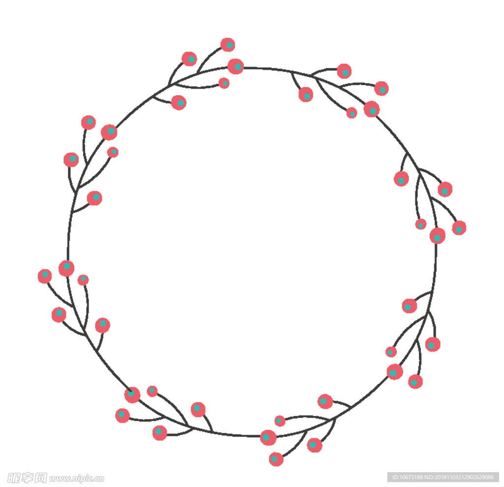 矢量花环