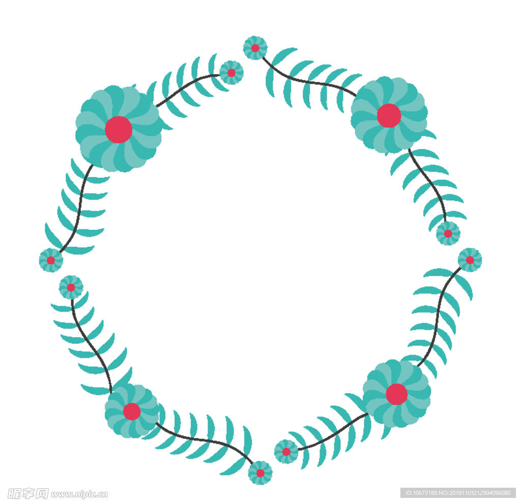 矢量花环