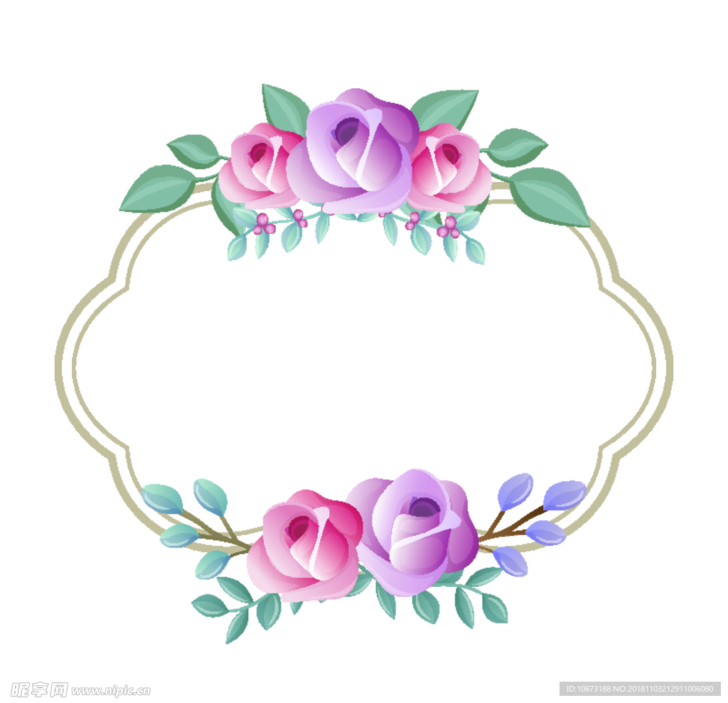 矢量花环
