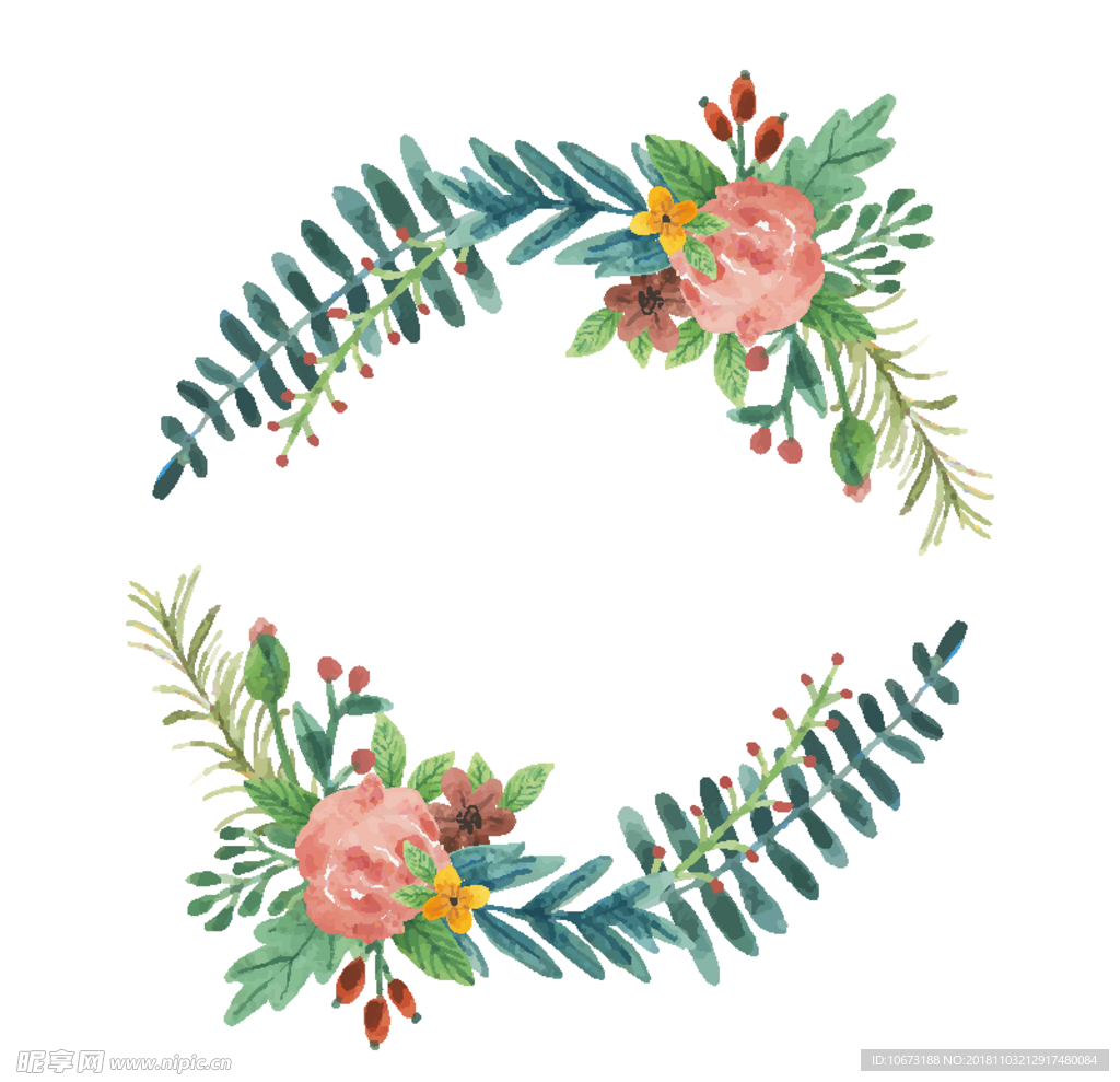 矢量花环