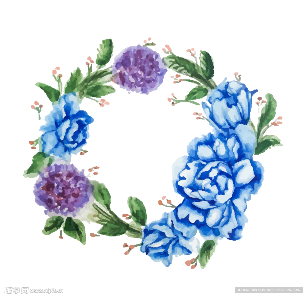 矢量花环