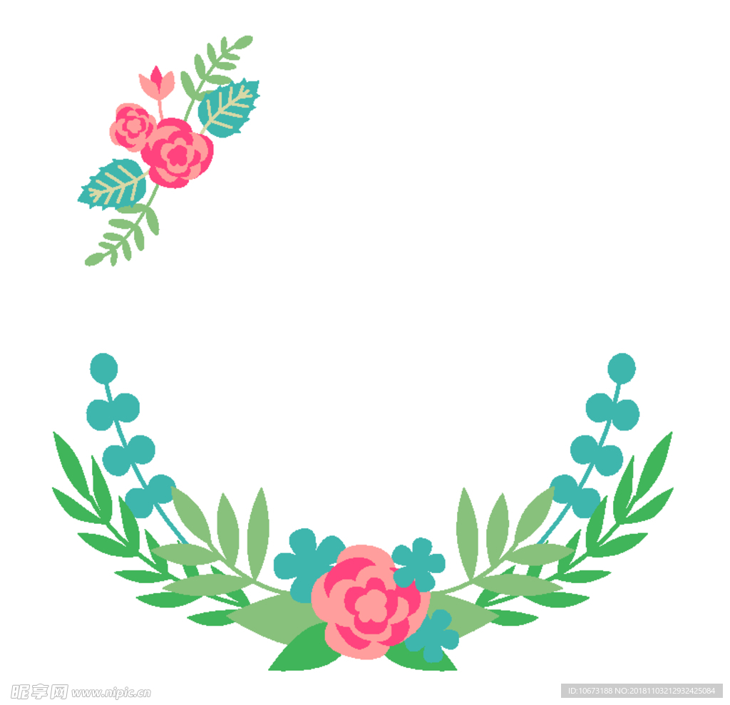 矢量花环
