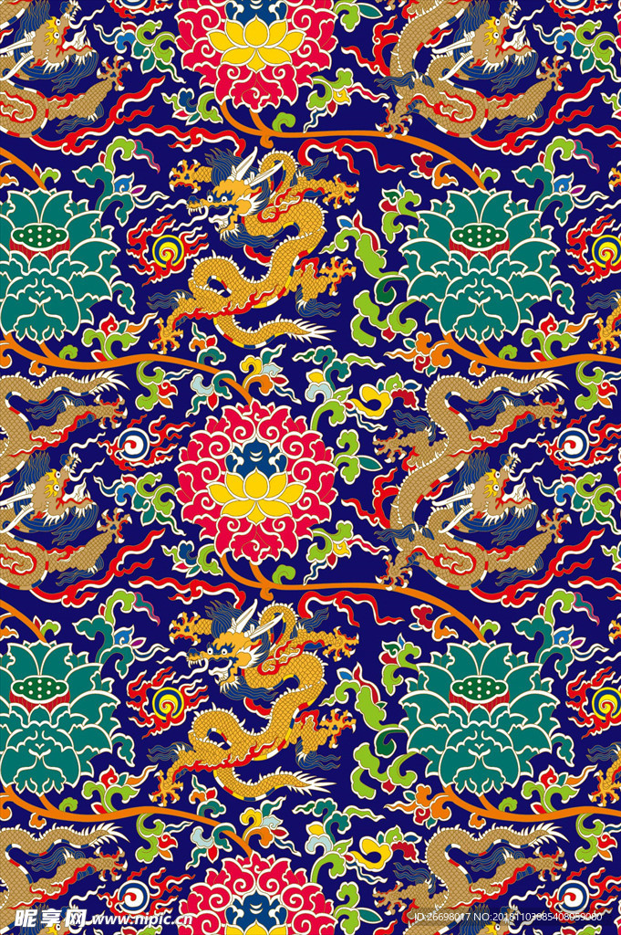 龙纹凤纹图案