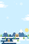 冬天雪景海报背景