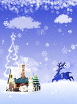 雪天梦幻海报背景