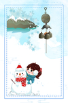 冬天雪景插画