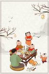 中国传统节日海报背景