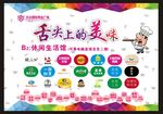 美食背景板宣传