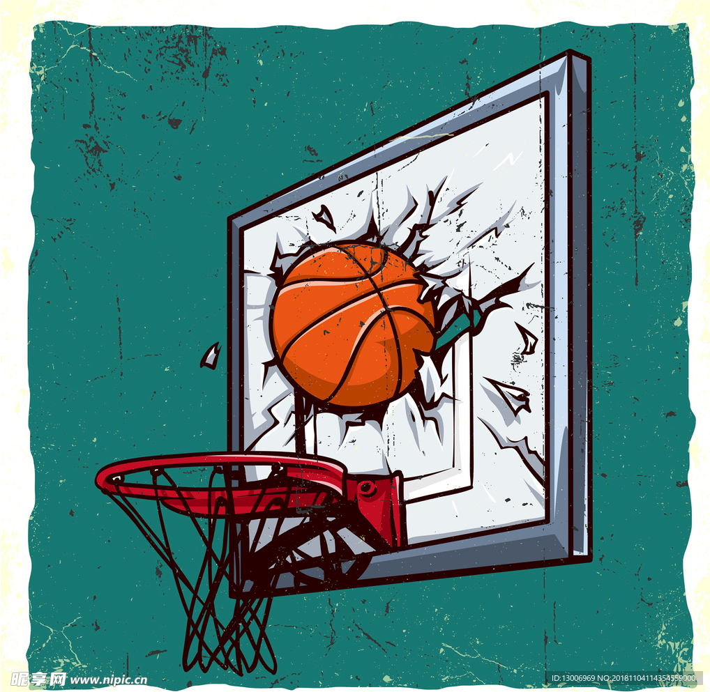 复古篮球海报