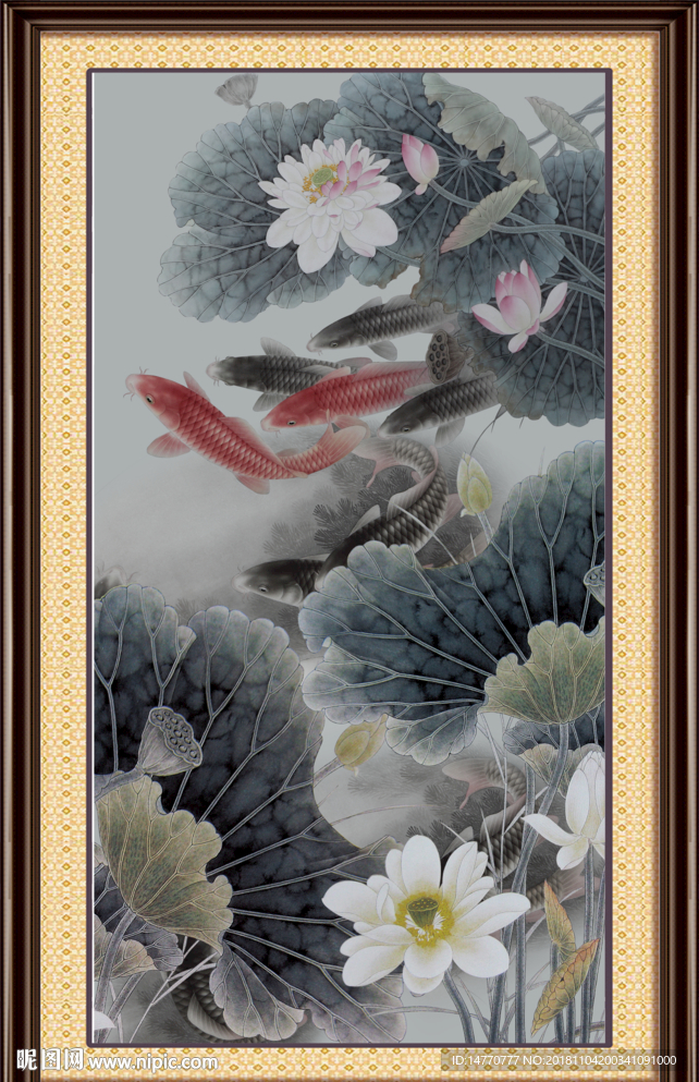 荷花 国画荷花