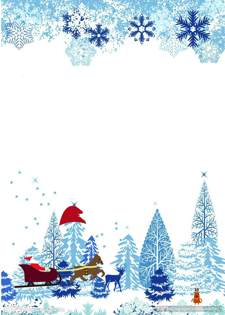 雪花圣诞节海报背景