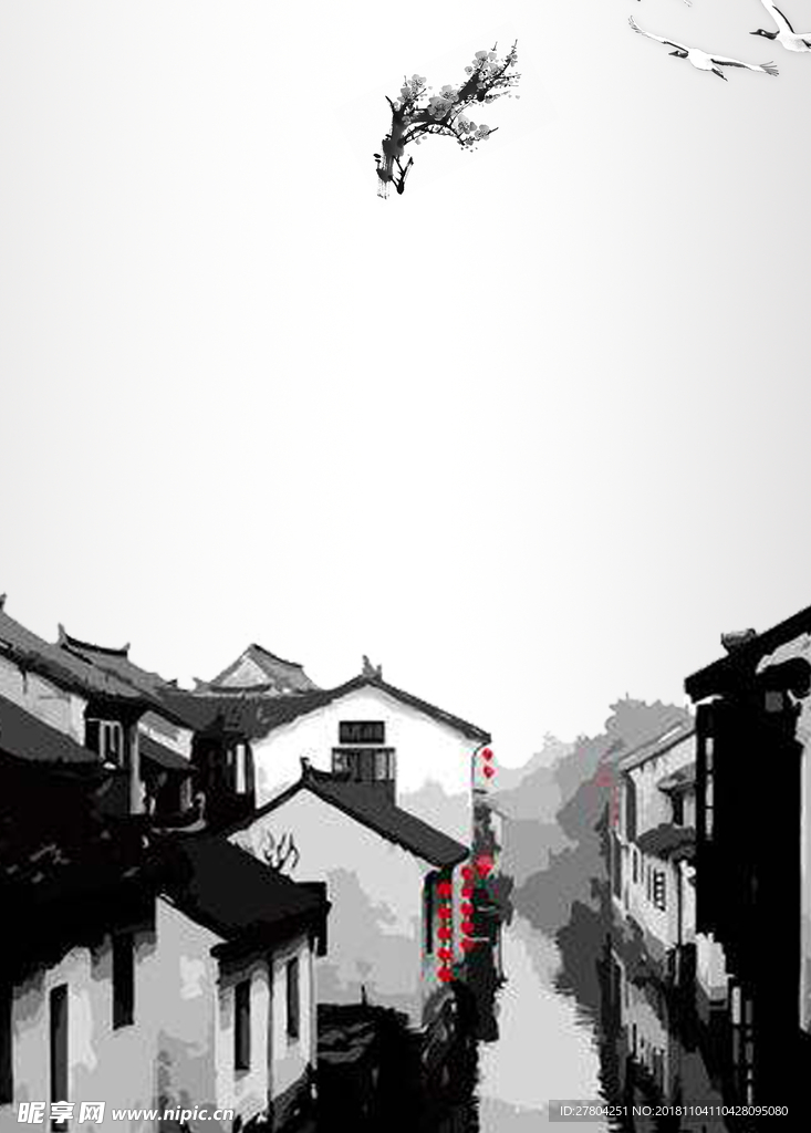 中国风水墨背景