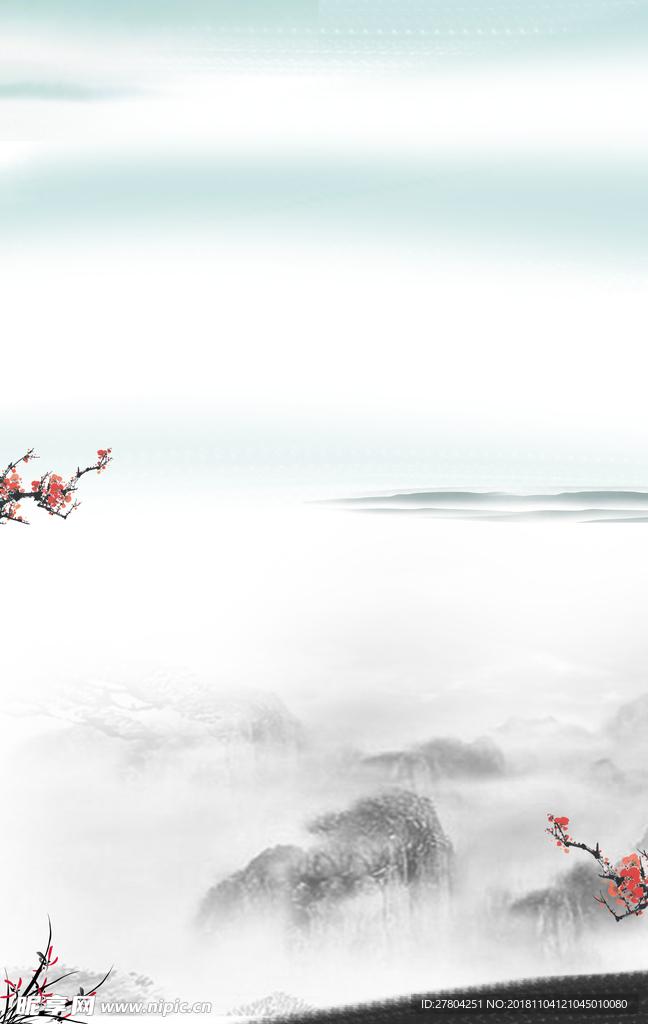 中国风水墨背景