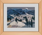 雪景油画