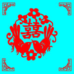 喜上眉梢剪纸