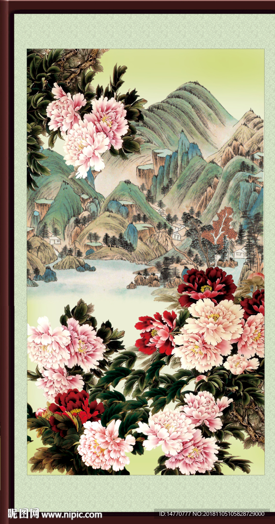 国画牡丹图