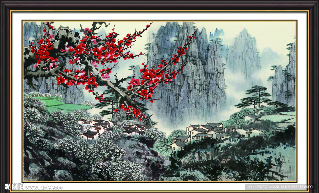 国画梅花