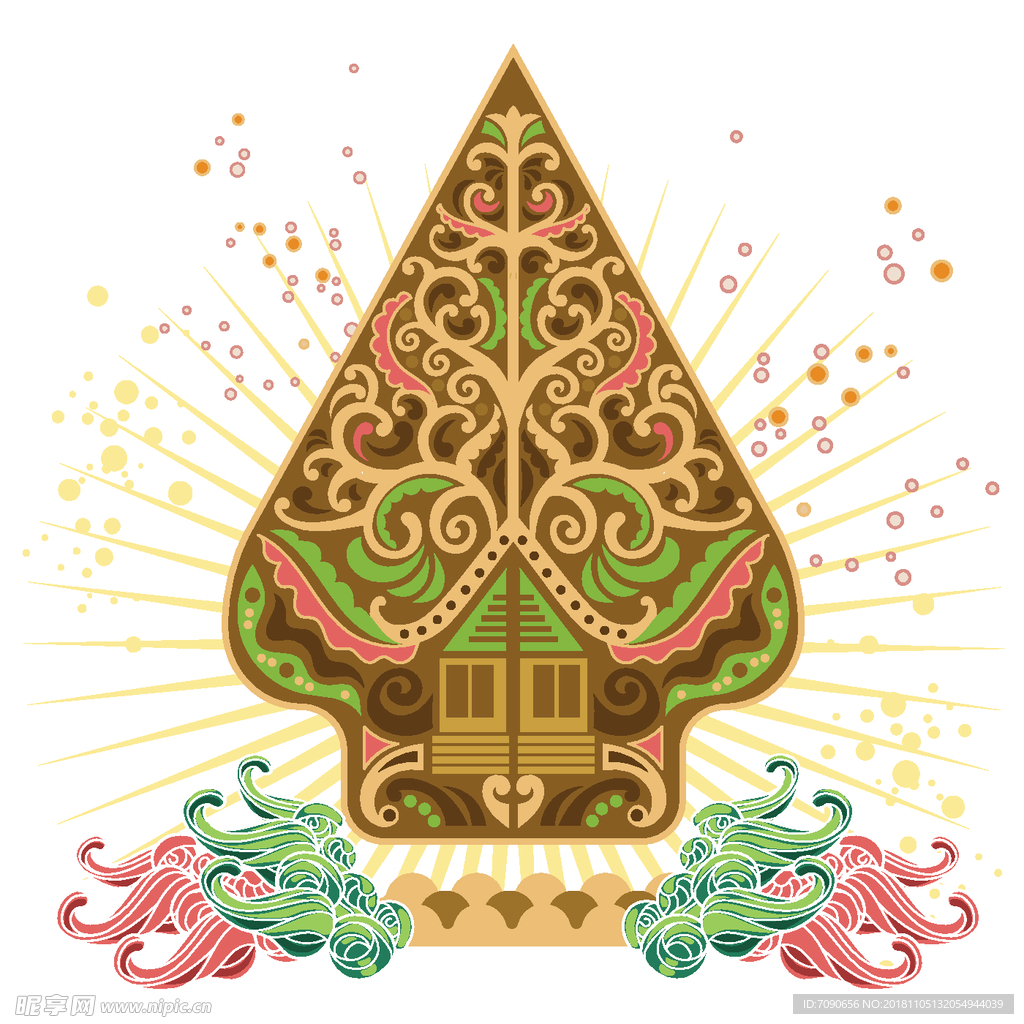 精美古典民俗花纹