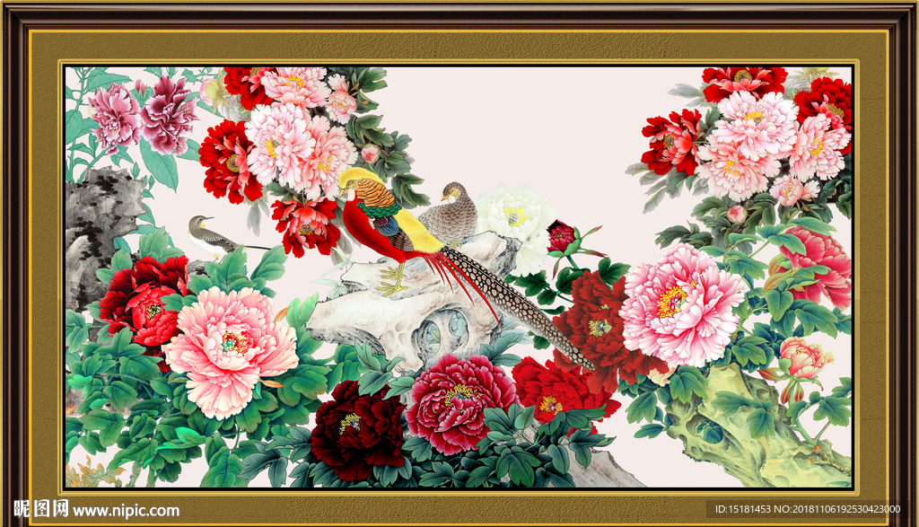 国画牡丹图