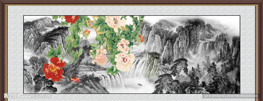 国画牡丹图