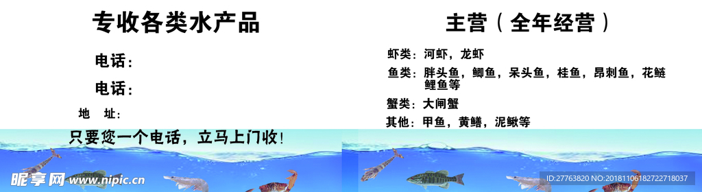 水产品名片