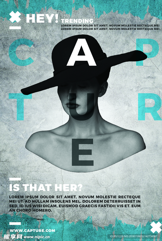 创意抽象capture海报