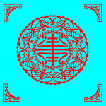 蝙蝠捧寿剪纸