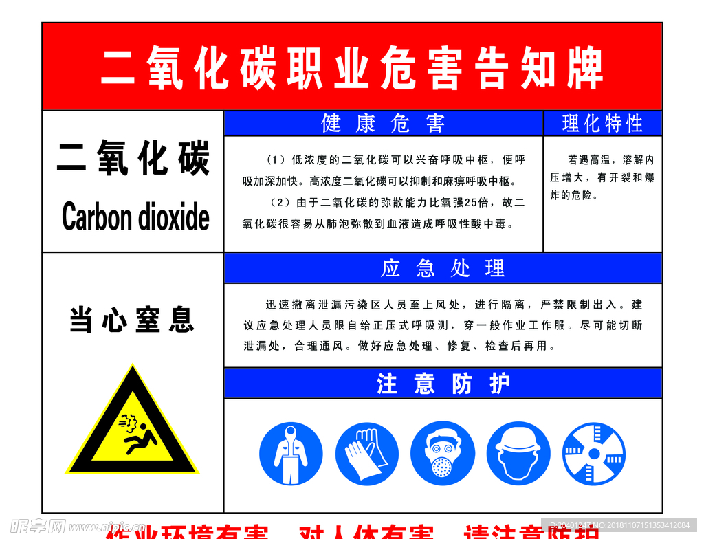 二氧化碳危险告知牌