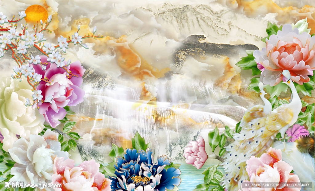大型壁画 电视背景墙