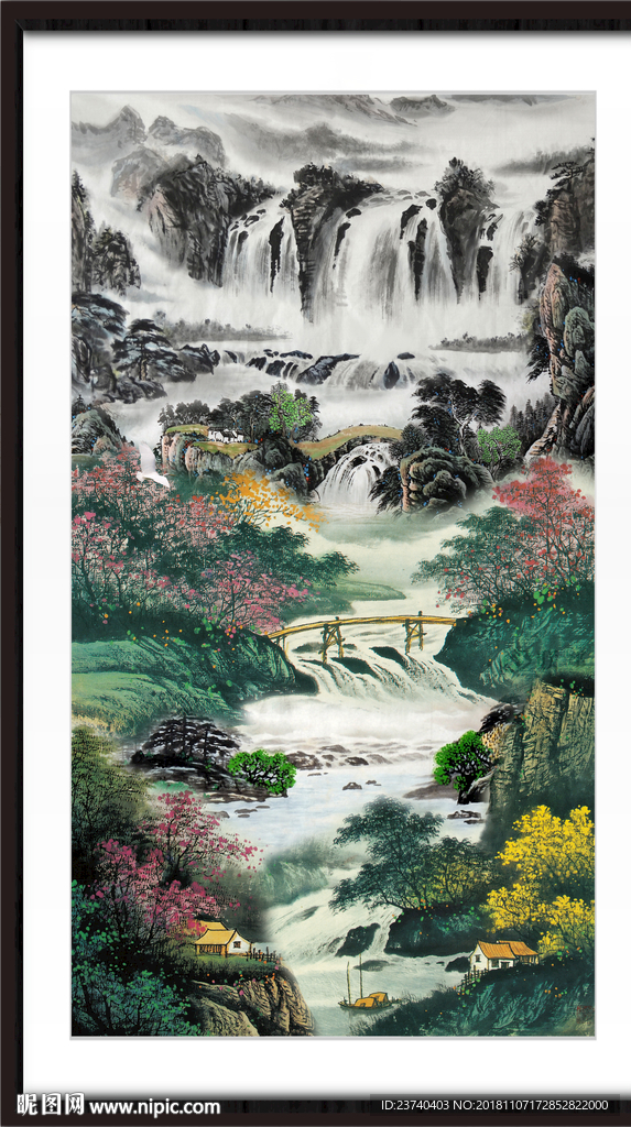 山水风景壁画