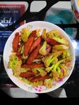 菜花炒熏肠
