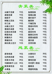 饭店菜单