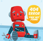 创意404错误页面机器人
