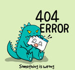创意404页面发狂的恐龙